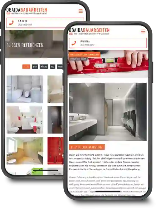 Obaida Bauarbeiten- Responsive Webdesign