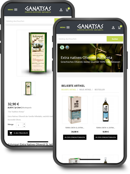 Ganatsas Onlineshop- Responsive Webdesign