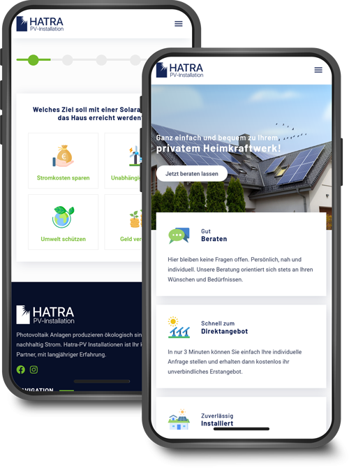 Hatra Photovoltaik Installationen- Responsive Webdesign